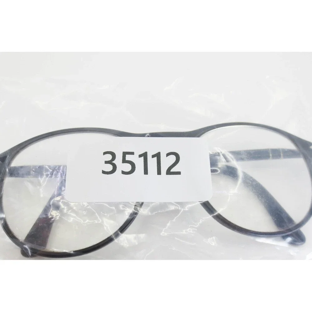 Persol 3202-V 95 Black Round Eyeglass Frames Hand Made in Italy 51-21-145